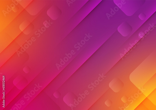 Orange colorful square float gradient presentation background