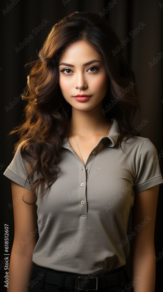 Illustration of a fashion portrait, AI Generated Illustration of a fashion portrait, AI Generated