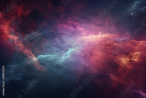 Nebula galaxy night sky background banner or wallpaper