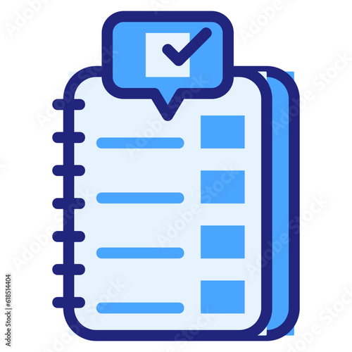 agenda blue icon