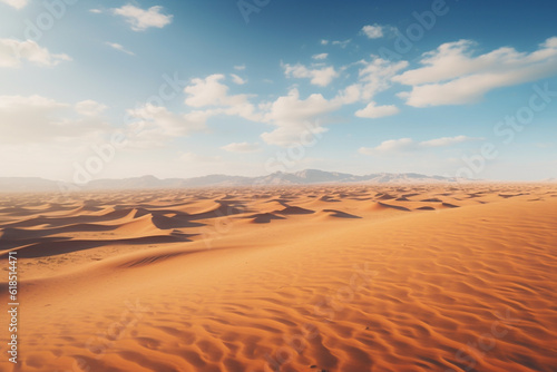 Sahara desert aerial drone view landscape, sand dunes