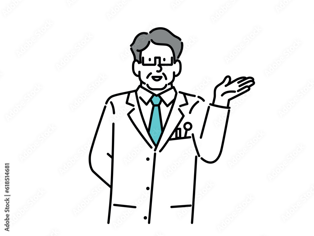A doctor standing up front and explaining A doctor standing up front and explaining