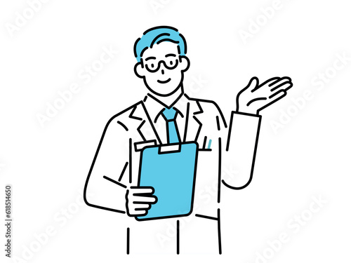 A doctor standing up front and explaining