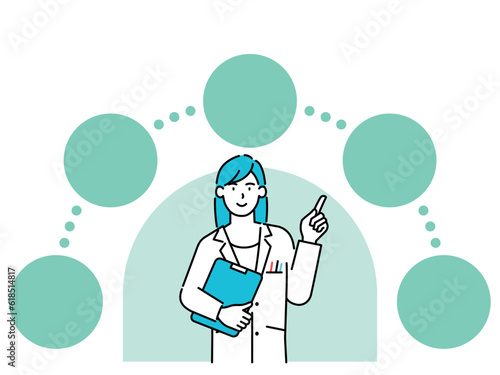 A doctor standing up front and explaining