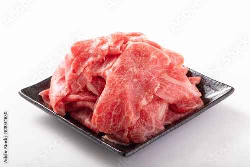 Foto 黒毛和牛　肩ロース　切り落とし