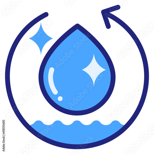 clean water blue icon