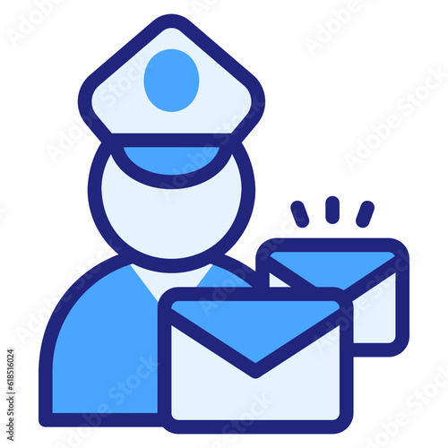 mailman blue icon