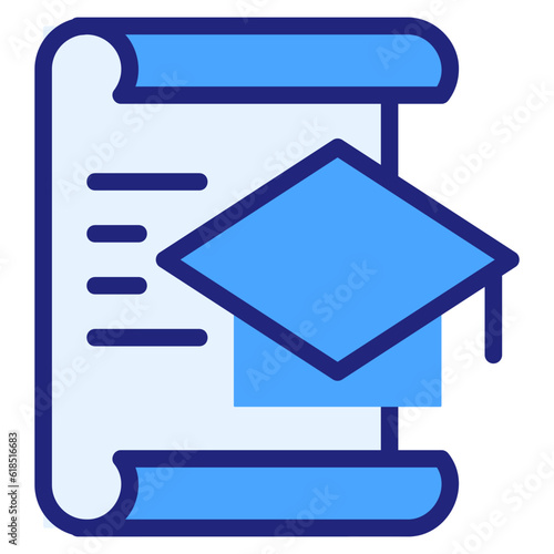 bachelor blue icon