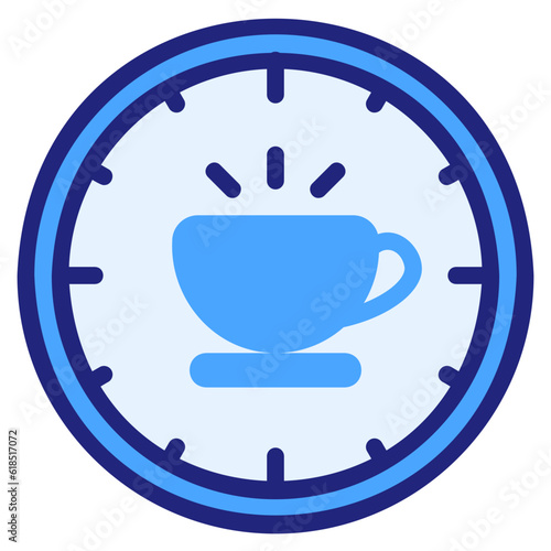 coffee time blue icon