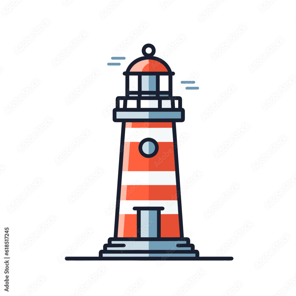 Lighthouse vector icon illustration