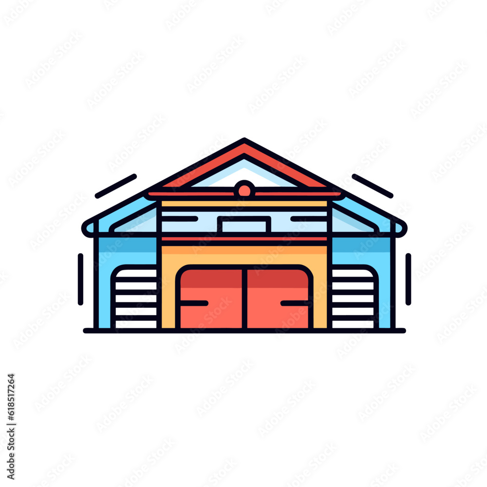 Warehouse building vector icon illustration Warehouse building vector icon illustration