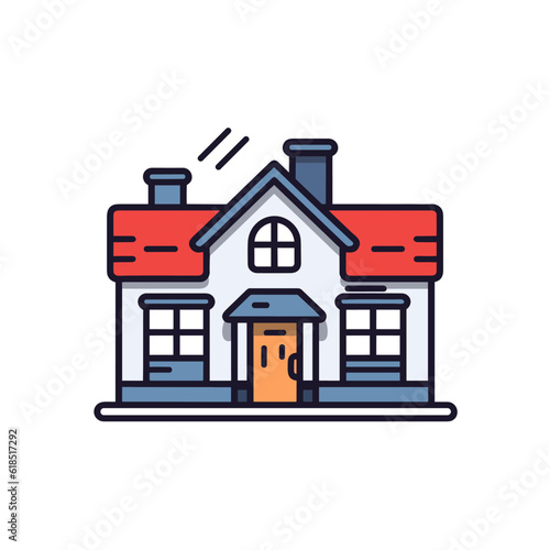 Family house vector icon illustration