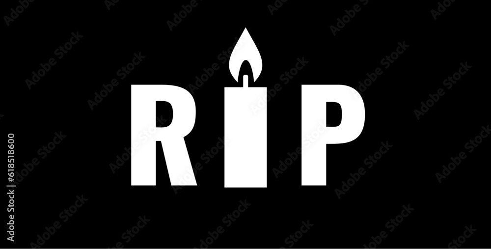 RIP sorrowful symbol, rest in peace RIP sorrowful symbol, rest in peace
