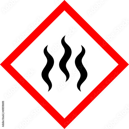 Toxic gas vector warning sign photo