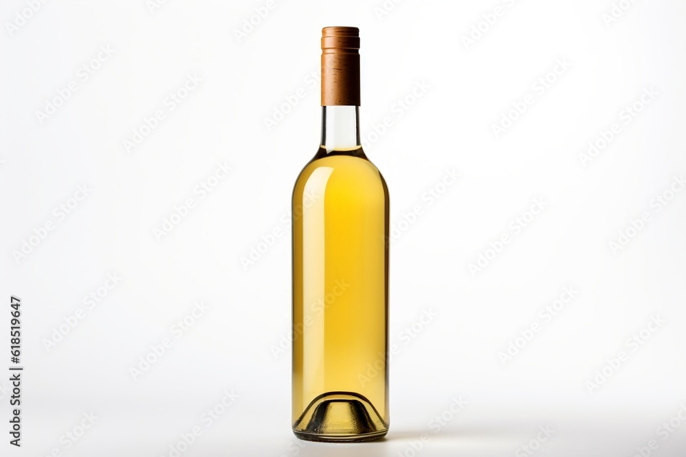 bottle of wine. Wine Bottle Mock-Up - Blank Label. 3D Illustration. Copy space. generative AI bottle of wine. Wine Bottle Mock-Up - Blank Label. 3D Illustration. Copy space. generative AI