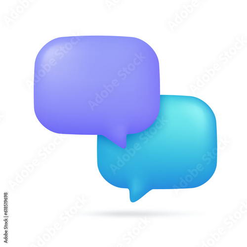 3d speech bubbles social media chat message box dialogue sign