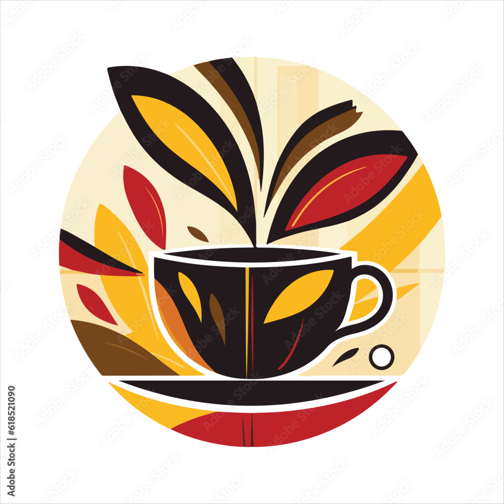 Coffee shop logo template, natural abstract coffee cup with steam, coffee house emblem, creative cafe logotype, modern trendy symbol design vector illustration isolated on white background sign. Coffee shop logo template, natural abstract coffee cup with steam, coffee house emblem, creative cafe logotype, modern trendy symbol design vector illustration isolated on white background sign.