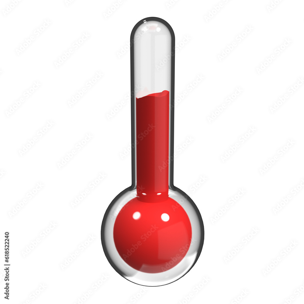 3d render of thermometer. 3d glass thermometer. Red thermometer icon. 3d rendering illustration 3d render of thermometer. 3d glass thermometer. Red thermometer icon. 3d rendering illustration