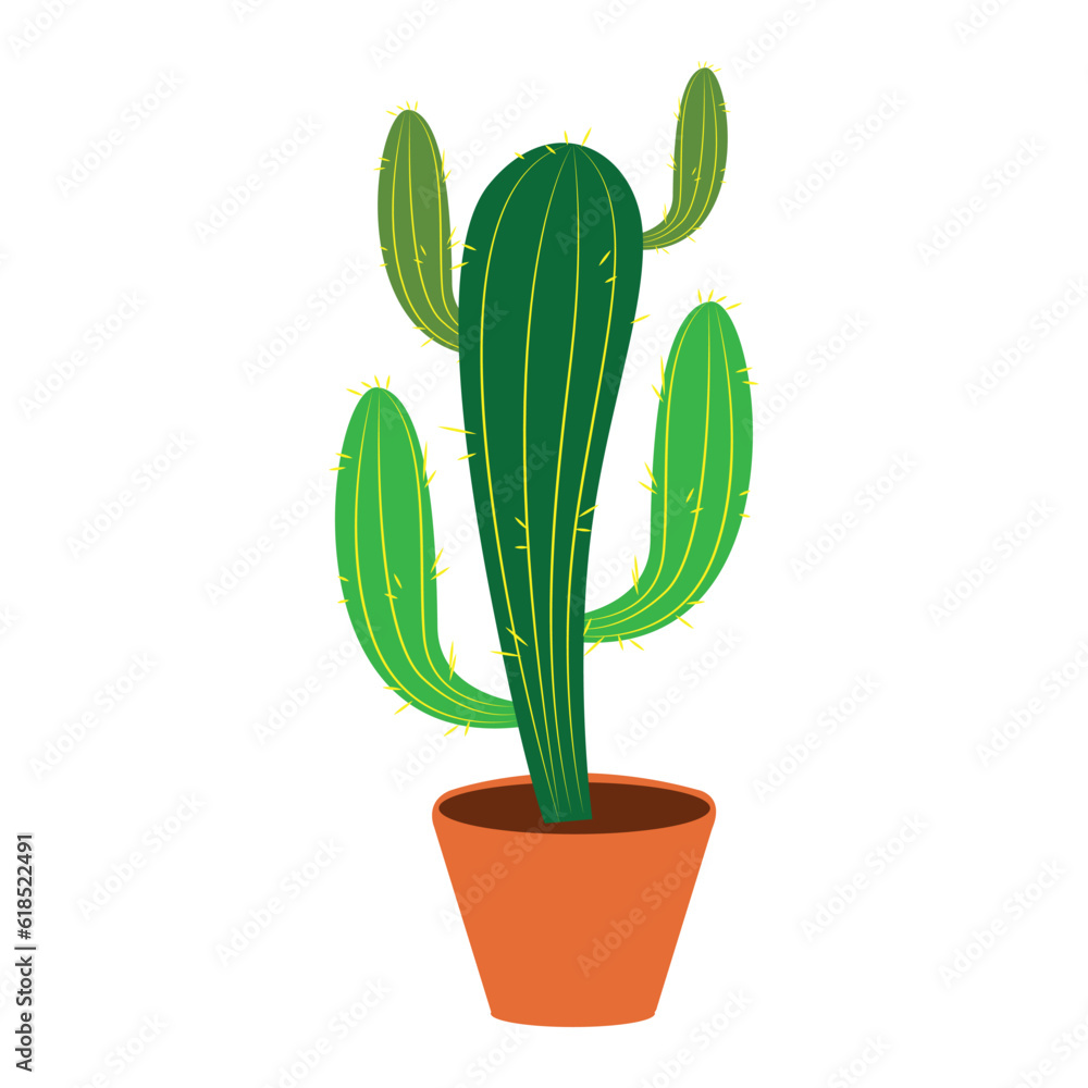Cactus vector, clip art, and symbol. Flat design of plant concept and simple design Cactus vector, clip art, and symbol. Flat design of plant concept and simple design