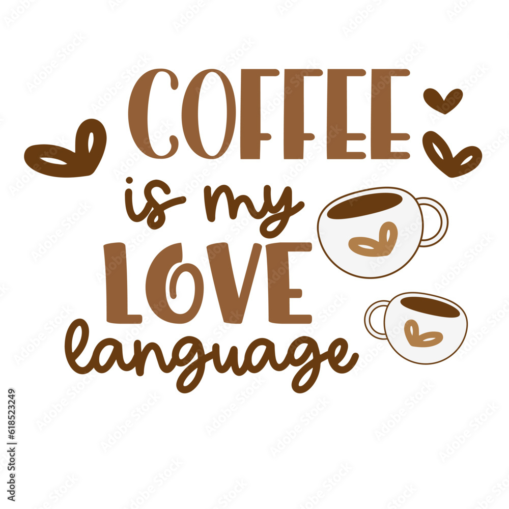 Coffee Hand drawn motivation lettering phrase in modern calligraphy style. Inspiration slogan for print and poster design. Vector illustration. . Vector illustration Coffee Hand drawn motivation lettering phrase in modern calligraphy style. Inspiration slogan for print and poster design. Vector illustration. . Vector illustration