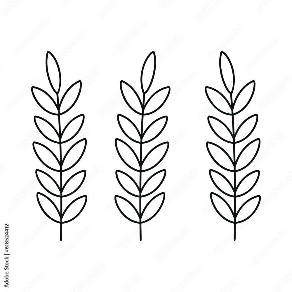 Hand drawn linear vector illustration of a flower Hand drawn linear vector illustration of a flower