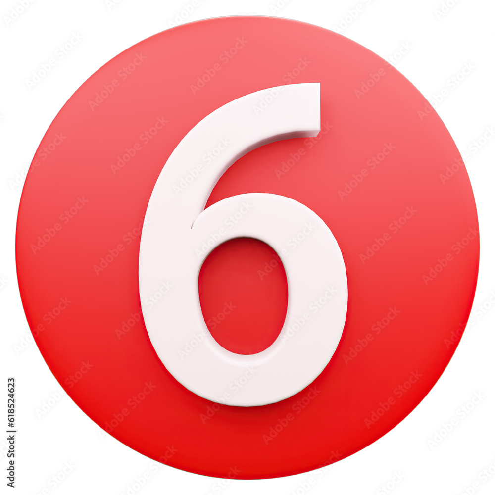 number 6 button number 6 button
