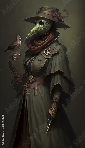 a female plague doctor dnd fantasy 