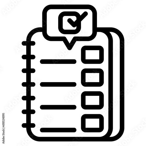 agenda outline icon icon