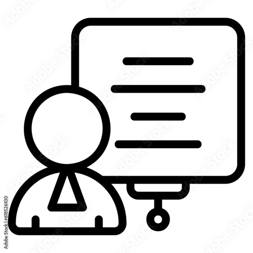 teacher outline icon icon