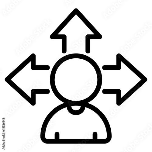 guidance outline icon icon