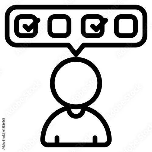 survey outline icon icon