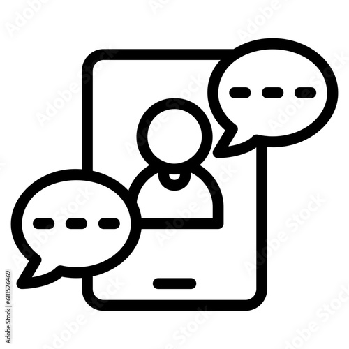 chat outline icon icon