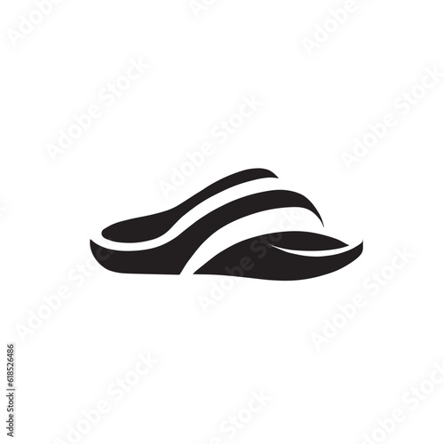 flip-flop logo illustration in black color