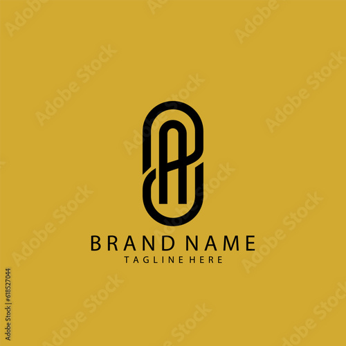 EA, AE letter minimalist design logo