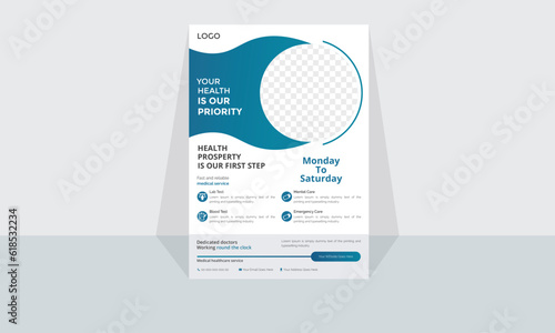 Medical,Unique,Modern Corporate and Creative Business Flyer Design Template Horizontal Name Flyer Simple and Clean Visiting Flyer Vector illustration Colorful Business Flyer,Brochure Design