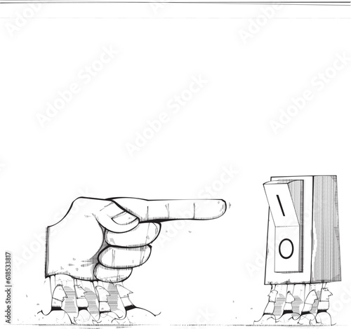 Men Carrying Finger and Button