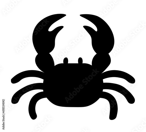 crab on white background