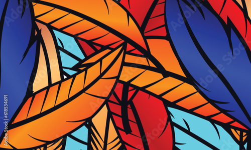 Indians, bright feathers..International Day of the World's Indigenous People. August 9.