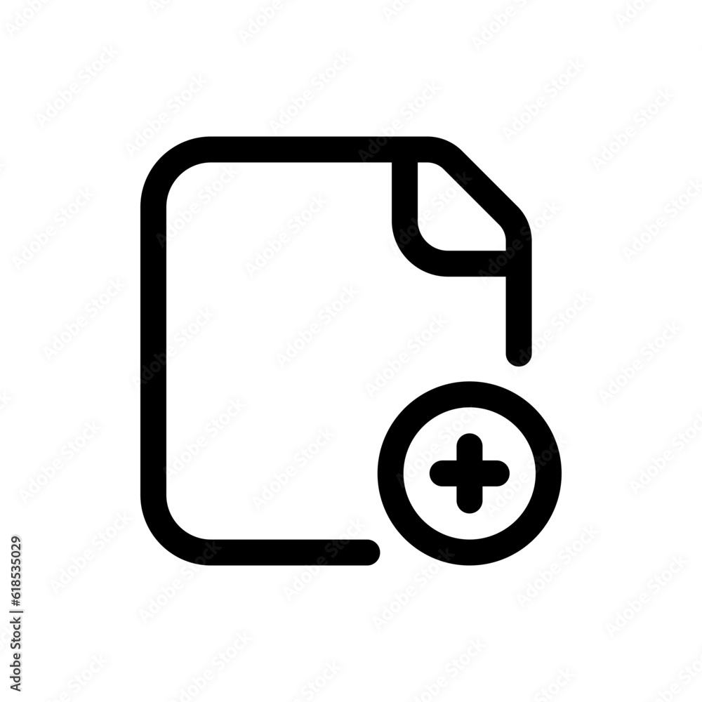 Simple New File icon. The icon can be used for websites, print templates, presentation templates, illustrations, etc Simple New File icon. The icon can be used for websites, print templates, presentation templates, illustrations, etc