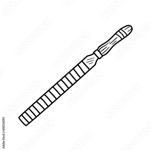 Steel Rasp hand drawn cartoon doodle style.