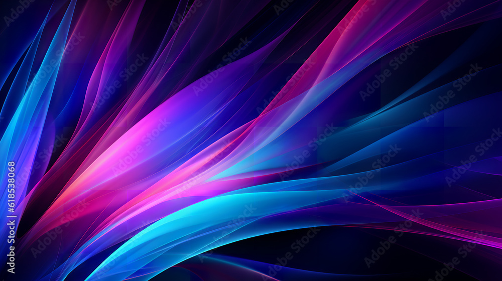 Fototapeta premium abstract background with lines purple blue color gen ai