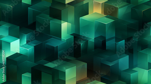 Abstract Geometric emerald style texture seamless pattern background