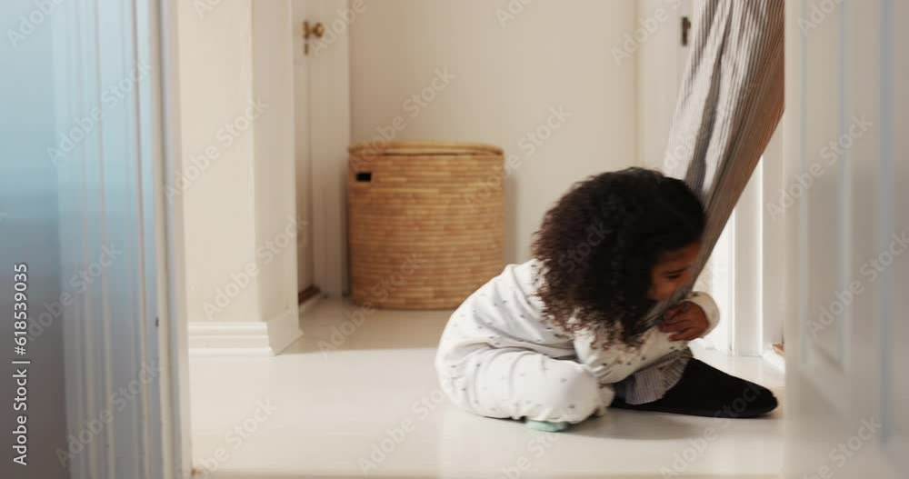 Kids, leg and a father dragging his daughter into the bedroom of their home while playing at bedtime. Children, cute and a dad walking in the house with his girl child holding onto his ankle at night Kids, leg and a father dragging his daughter into the bedroom of their home while playing at bedtime. Children, cute and a dad walking in the house with his girl child holding onto his ankle at night