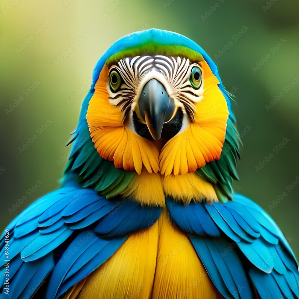 Obraz premium A parrot is a colorfull feathers and Their eyes are bright and expressive 