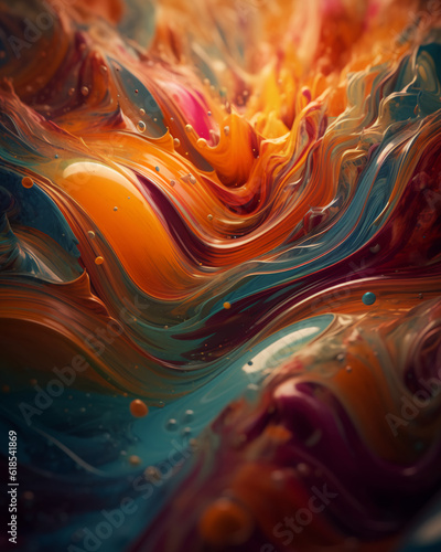 Mesmerizing abstract background with vibrant colors and flowing shapes