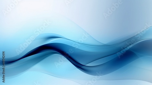 Vector illustration elegant linear wave blue background, clean lines, pure shapes, translucent overlay, organic and fluid shapes, generative AI