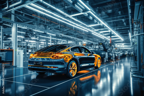 Seamless integration of AI and automation enhances car production efficiency. Generative AI