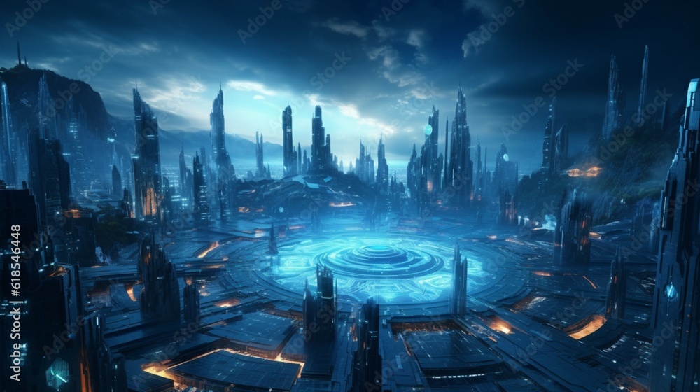 Fototapeta premium Digital transformation conceptual for next generation.Generative AI