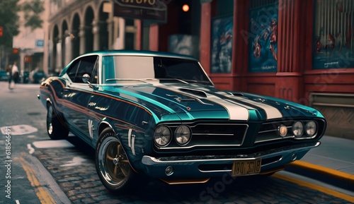 vintage car on the street