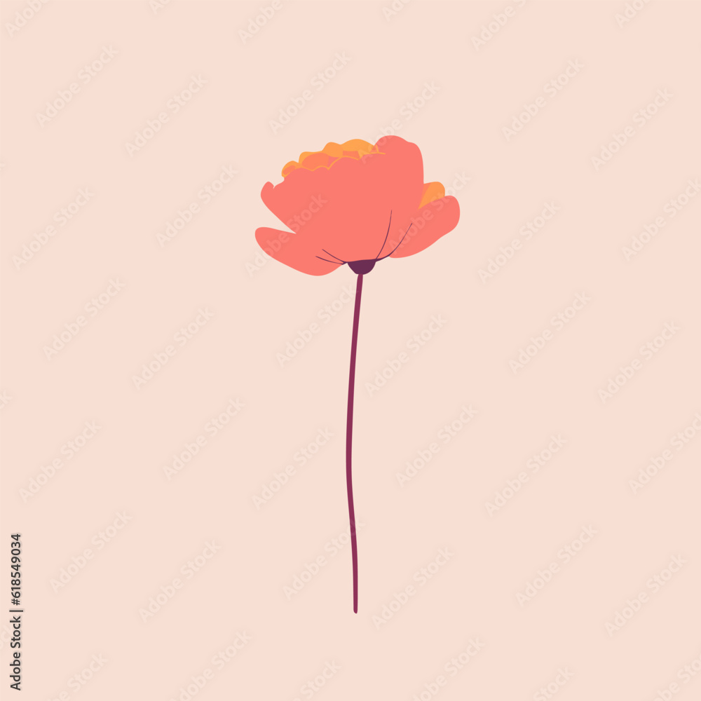 flower vector in minimal style